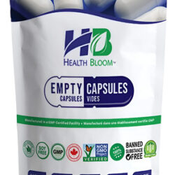 Cápsulas Vegetais Vazias Health Bloom Inc. Tamanho 2, 1000