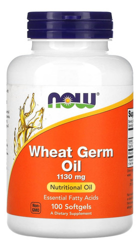Óleo De Gérmen De Trigo Now Foods Now Foods 100 Cápsulas - Imagem 2