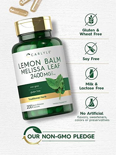 Suplemento Carlyle Melissa Lemon Balm 200 Cápsulas - Imagem 4