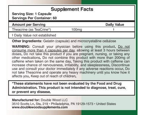 Theacrine (teacrine) 100 Mg, 60 Cápsulas - Suplemento De Ene - Imagem 10