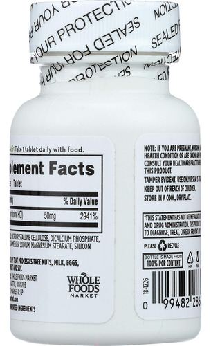 Suplemento 365 Everyday Value Vitamina B6 50 Mg 50 Comprimid - Imagem 4