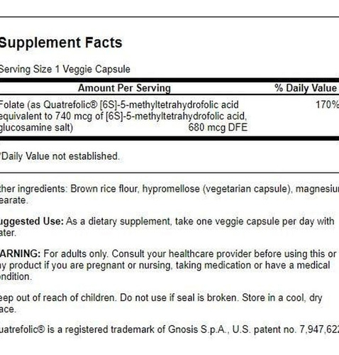 Swanson Swanson Ácido Fólico 400 Mcg 30 Cápsulas Veganas - Imagem 2