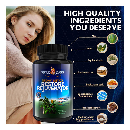 Freecare Colon Cleanse 15+5day Upgrade, Desintoxicação De De - Imagem 14