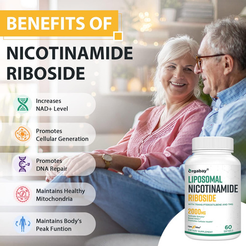 Orgabay Lipossomal Nicotinamida Ribosídeo 2000 Mg Com Tmg E - Imagem 14