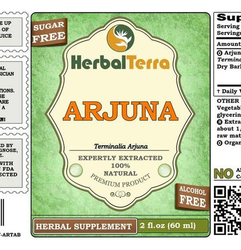 Herbal Terra Llc Glicerita De Arjuna Orgânica Sem Álcool 2 - Imagem 2