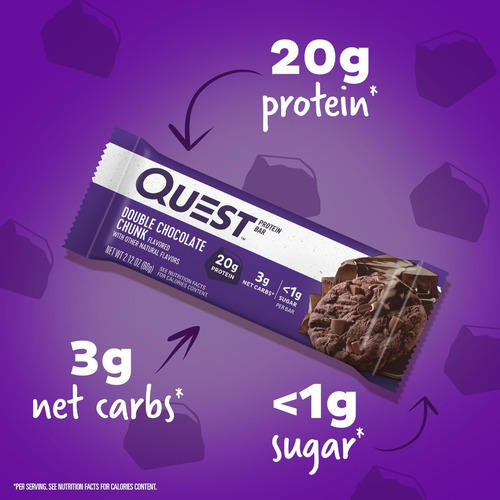 Barras De Proteína Quest Chocolate Duplo, 20g De Proteína - Imagem 3