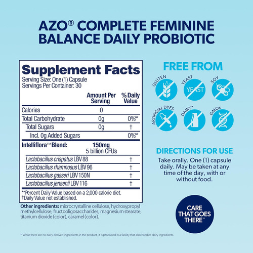 Azo Complete Feminine Balance Probióticos Diários Para Mulhe - Imagem 10