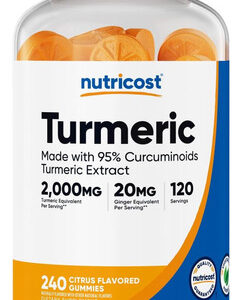 Gomas De Cúrcuma Nutricost (240 Gomas) - Sabor Cítrico, Feit
