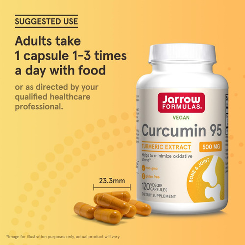 Jarrow Formulas Curcumina 95, 120 Cápsulas - Imagem 6
