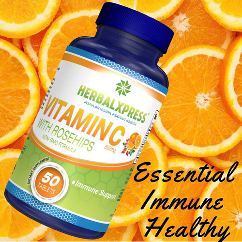 Herbalxpress Llc Herbalxpress Vitamina C 500mg E Rosa - Imagem 3