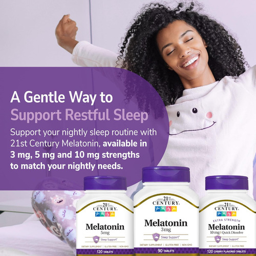 Melatonina 21st Century 5 Mg 120 Comprimidos - Imagem 11