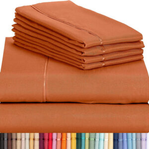 Juegos De Sábanas Y Fundas De Almohada, Queen , Naranja O...