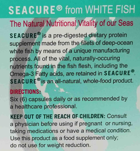 Peixos Brancos Hidrolizados De Seacure - Blister Packs - 180 - Imagem 3