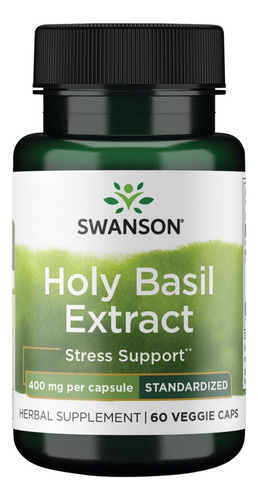 Extrato De Manjericão Sagrado Swanson 400 Mg 60 Cápsulas