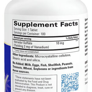 Dr Wellme Nutrition Sulfato De Vanádio 10mg - 100 Comprimido