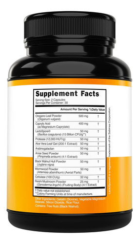 Suplemento Desintoxicante Avançado Para Cândida Dorado Nutri