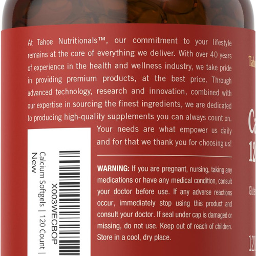Carlyle Cálcio 1200 Mg Com Vitamina D3 - 120 Cápsulas - Imagem 3