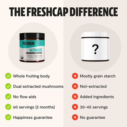 Suplemento Freshcap Ultimate Mushroom Complex Powder 60 Serv - Imagem 8