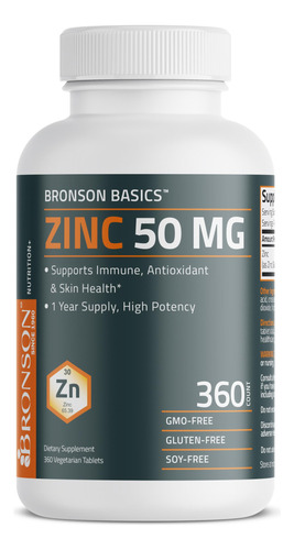 Suplemento Bronson Zinc 50 Mg De Alta Potência 360 Comprimid - Imagem 13