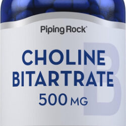 Piping Rock Bitartarato De Colina 500mg | 180 Cápsulas | Sup