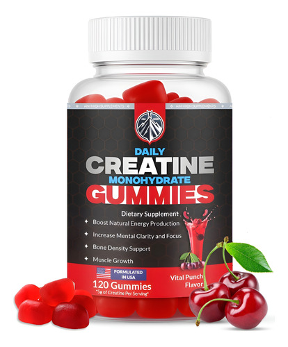 Suplemento Aim High Creatine Gummies 120 Ct Com 5g De Creati
