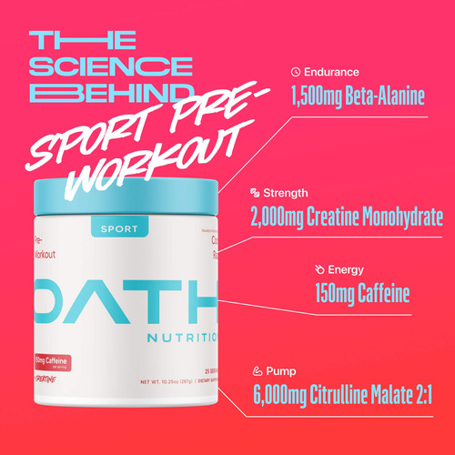 Pó Pré-treino Oath Nutrition Sport Sugar Free Coco Razz - Imagem 2
