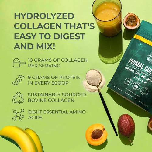 Pó De Colágeno Primal Harvest Primal Collagen Peptides 300m - Imagem 4