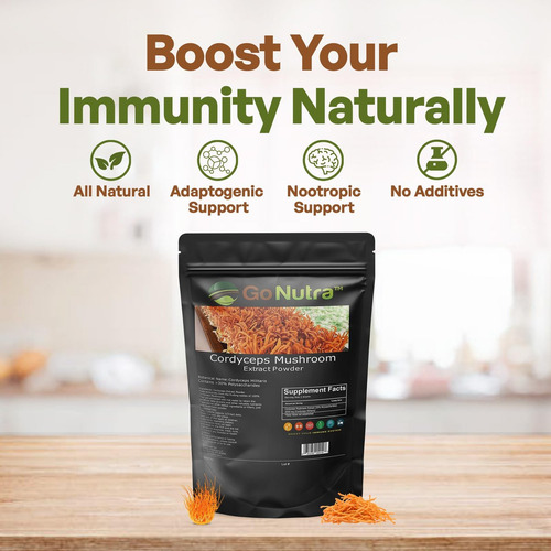 Pó De Cordyceps Go Nutra 113 G | Extrato 30% - Imagem 2