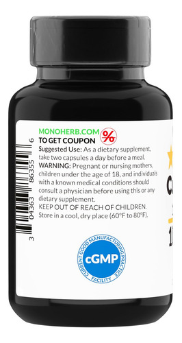 Extrato De Folha De Curry Monoherb 1000 Mg - 90 Cápsulas - Imagem 3