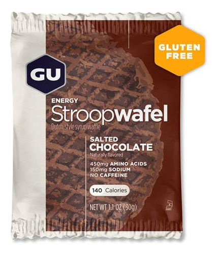 Gu Energy Stroopwafel Salted Chocolate Sports Waffle, Sem Ca - Imagem 2