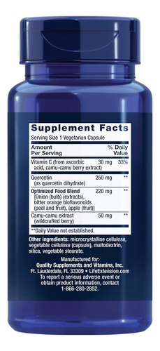 Life Extension Optimized Quercetin 250 Mg - Non-gmo, Glut... - Imagem 2
