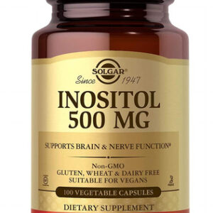 Cápsulas Vegetais Solgar Inositol, 500 Mg, 100 Unidades