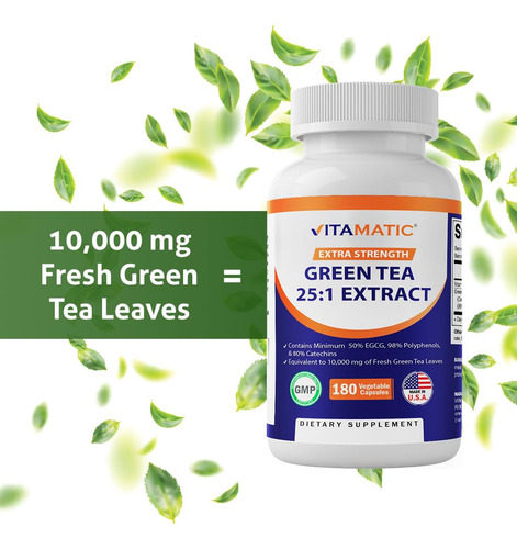 Suplemento Vitamático De Extrato De Chá Verde 25x Concentrad - Imagem 3