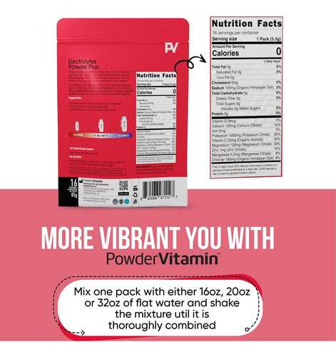Pó Eletrólito Powervitamin - Framboesa - Imagem 5