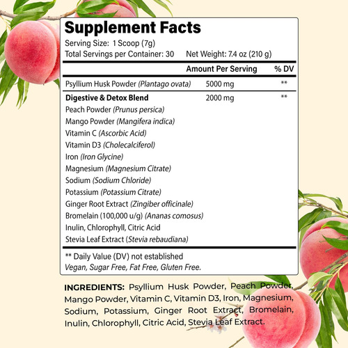Suplemento Bloomboost Psyllium Husk Powder Tropical Flavor - Imagem 2