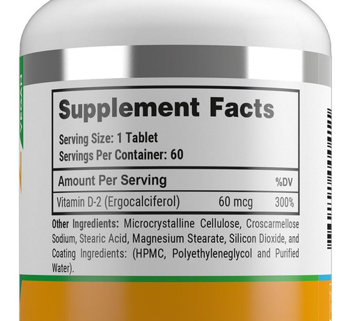 Hayat Hayat D2 Vitaminas Veganas 2.400 Ui, 60 Comprimidos - Imagem 2