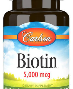 Carlson Biotin 5000 Mcg Para Cabelos E Unhas Fortes