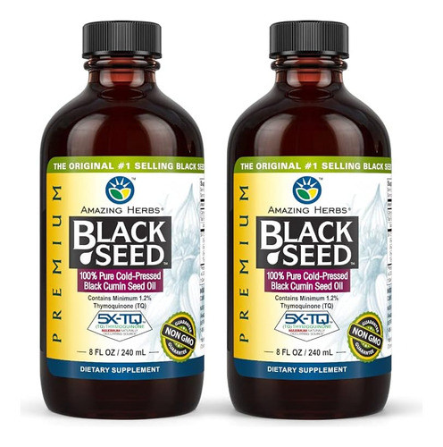 Óleo De Semente Preta Premium Amazing Herbs - Sem Glúten, S