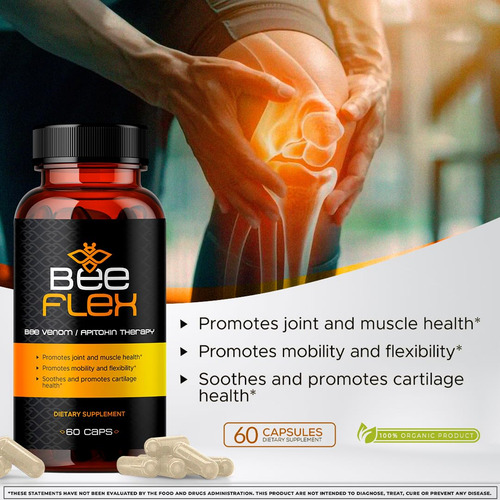 Suplementos Aura Vitamins Bee Flex Joint Support 60 Cápsulas - Imagem 7
