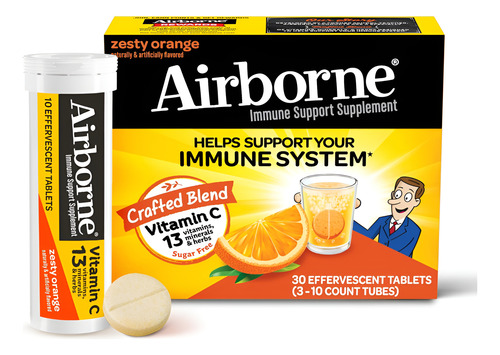 Vitamina C Airborne 1000 Mg 30 Comprimidos Efervescentes - Imagem 13