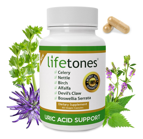 Suplemento Life Tones Uric Acid Support 60 Cápsulas - Imagem 2