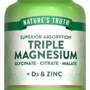 Suplemento De Magnésio Triplo Da Nature&quots Truth Com D3 E Zin