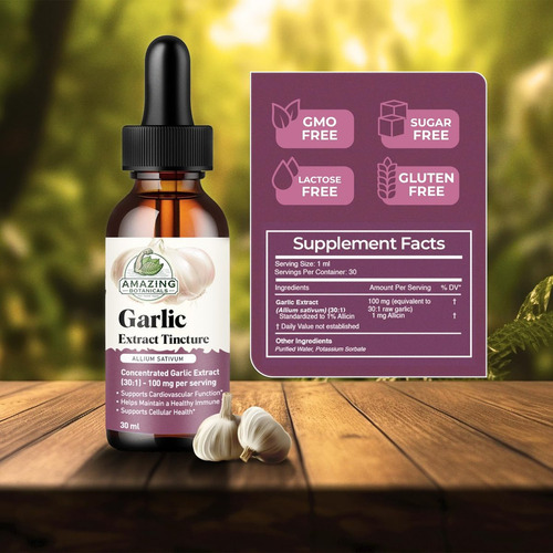 Tintura De Alho Amazing Botanicals - Extrato De Ervas Potent - Imagem 4