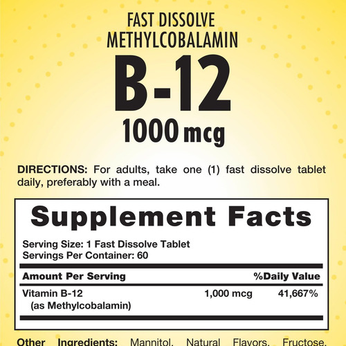 Sundance B12 1000 Mcg | Comprimidos Veganos E Sem Glúten - Imagem 2