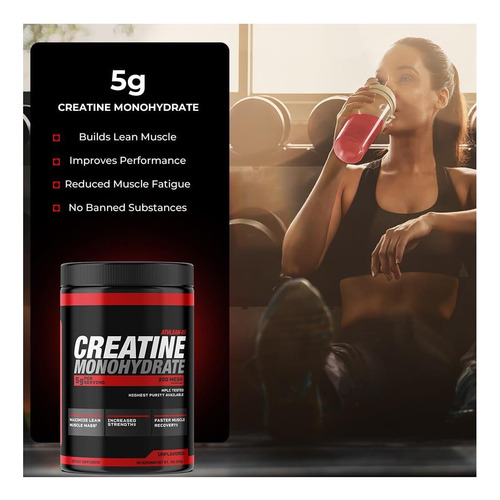 Athlean-x X-creatine Pure Creatina Monohidratada Em Força E - Imagem 7