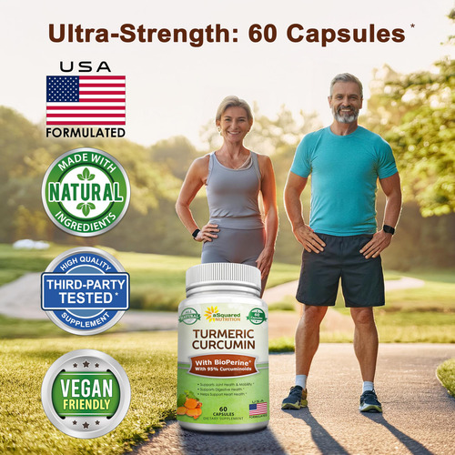 Suplemento Asquared Nutrition Curcuma Curcumina 1300mg - Imagem 2