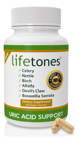 Suplemento Life Tones Uric Acid Support 60 Cápsulas