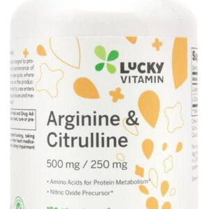 Lucky Vitamin Arginina E Citrulina 120 Cápsulas Vegetarianas