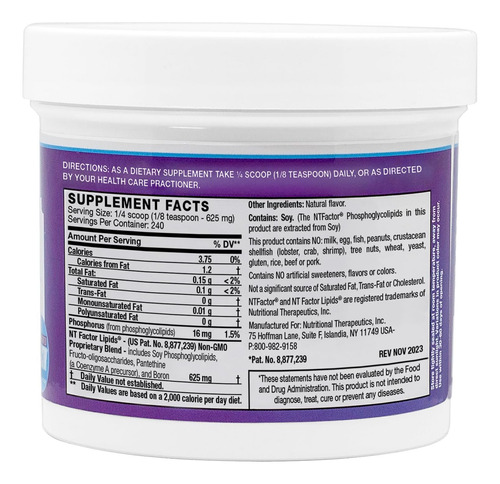 Nutritional Therapeutics Ntfactor Lipídios Em Pó, Envelhecim - Imagem 5