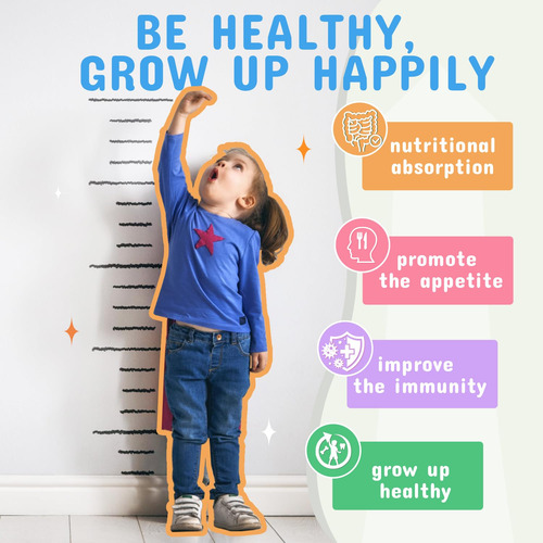 Probióticos E Prebióticos Em Pó Zebora Kids Age 3+ 30 Pacote - Imagem 6
